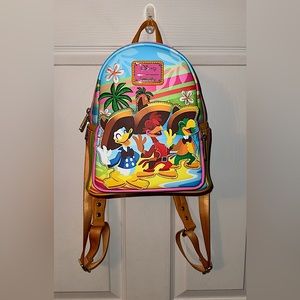 Three caballeros beach Disney loungefly mini backpack